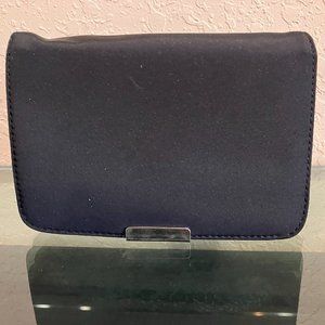 Black Nylon Shoulder bag with silver accents